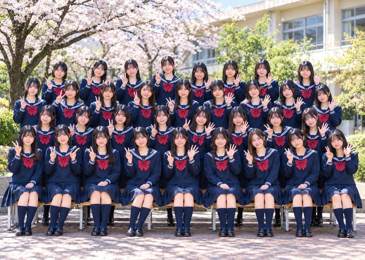 集合写真(2L判)のプリント例